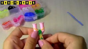 # 2 Простой Браслет из Резинок на рогатке Как сделать