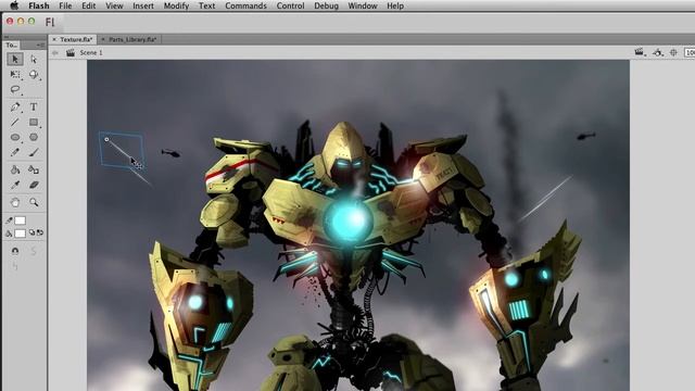 How to Draw Giant Robots in Adobe Flash - Session 7 - 04 Debris Smoke смотреть онлайн