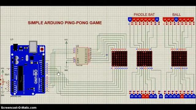 Proteus – Arduino & IC 74HC138 - Simple Ping Pong Game смотреть онлайн