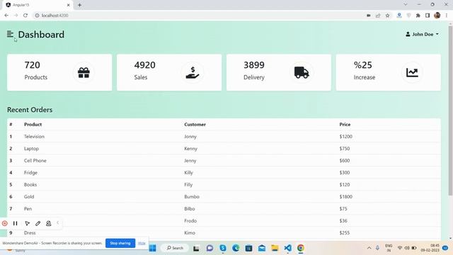 Angular 15 Responsive Admin Dashboard смотреть онлайн