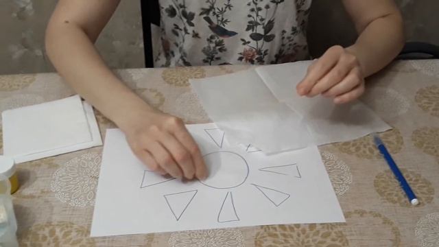 Аппликация. Солнышко. смотреть онлайн