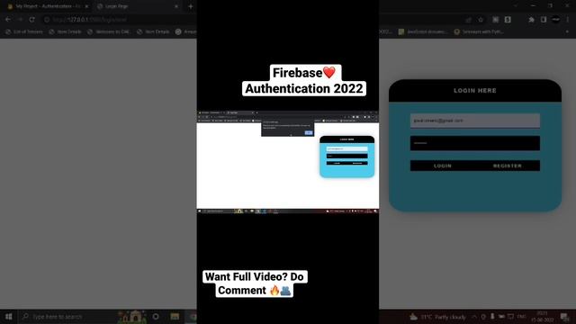 Firebase Authentication❤️For Beginners-Login Authentication-2022 #firebase #authentication #html #J смотреть онлайн