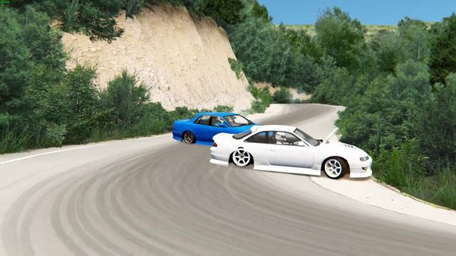 Assetto Corsa Ebisu Touge Nissan S14 & R34 Tandem Training смотреть онлайн