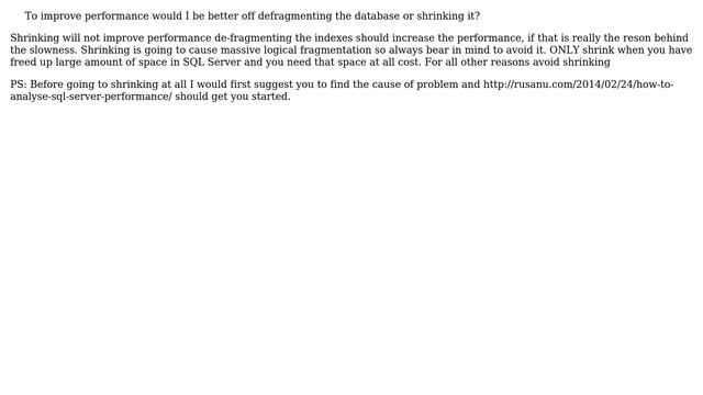 Databases: Is it better to shrink a database or defragment to improve performance? (2 Solutions!!) смотреть онлайн