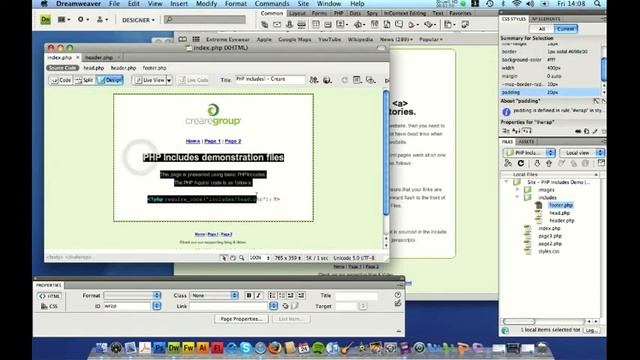 Web Design Tutorial - Basic PHP Includes смотреть онлайн