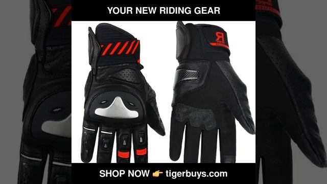 MEN'S NEW LEATHER MOTORCYCLE RACING GLOVES смотреть онлайн