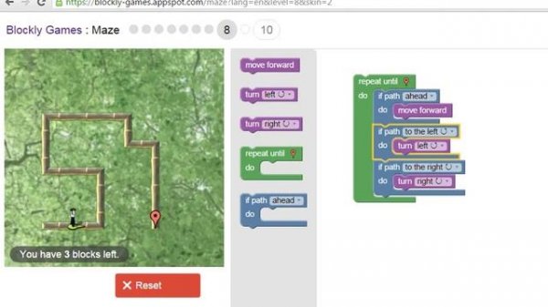 Google Blockly Games - Solution Maze level 8