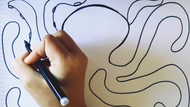 Как нарисовать милого осьминога/ Очень легкий рисунок смотреть онлайн