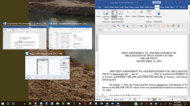 MS Word: Simultaneously see two instances of one document смотреть онлайн