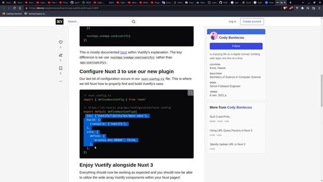 232: Новий Чистий Nuxt3 проект + Хороший Vuetify смотреть онлайн