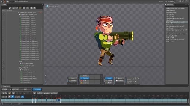 Asset 2D Run & Gun anim Character Pack v2 - Spine2D смотреть онлайн