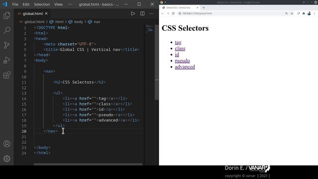 Веб-разработчик, junior. Начальный уровень. CSS global styles inspect смотреть онлайн