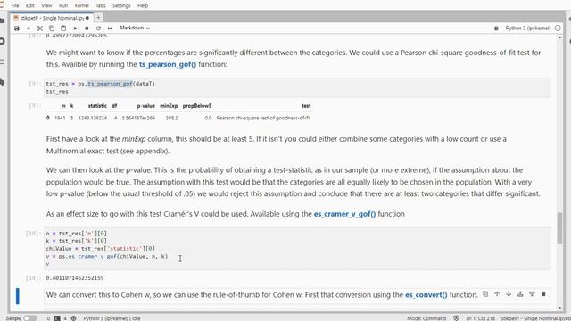 Analyze a Nominal Variable with Python and stikpetP Library смотреть онлайн