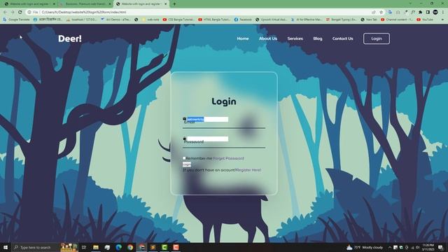 Create A Website With Login And Register | HTML CSS & JavaScript login and registration form смотреть онлайн