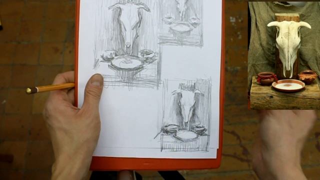 Натюрморт: постановка и эскизы - Обучение живописи. Масло. Введение, 10 серия смотреть онлайн