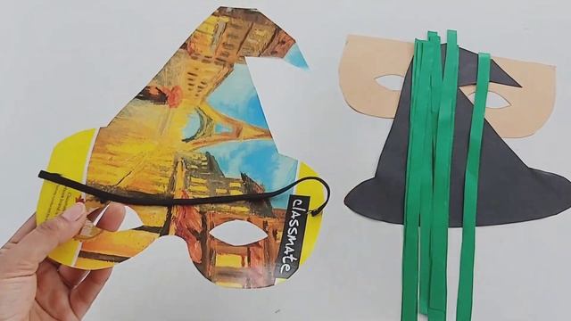 Halloween paper mask/witch paper mask/face mask смотреть онлайн