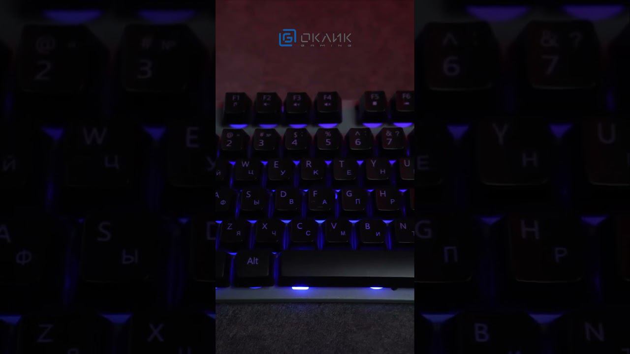 1546797 Keyboard + mouse Оклик 500GMK kb grey black mou black grey USB Multimedia LED 1546797 смотреть онлайн