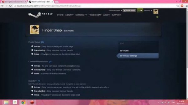 How to: Change your Steam Profile Privacy Settings.