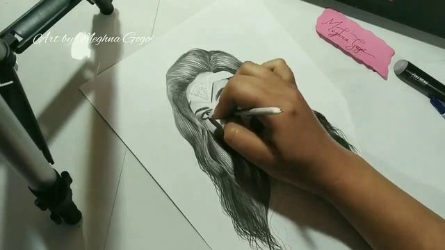 Drawing Gal Gadot as wonder Woman || wonder Woman sketch смотреть онлайн