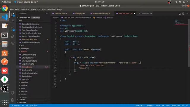 Queue Job | Part #34 | Yii2 tutorials in hindi | Yii2 PHP Framework Tutorial смотреть онлайн