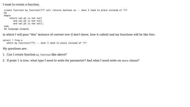 Databases: PostgreSQL functions inside where clause смотреть онлайн