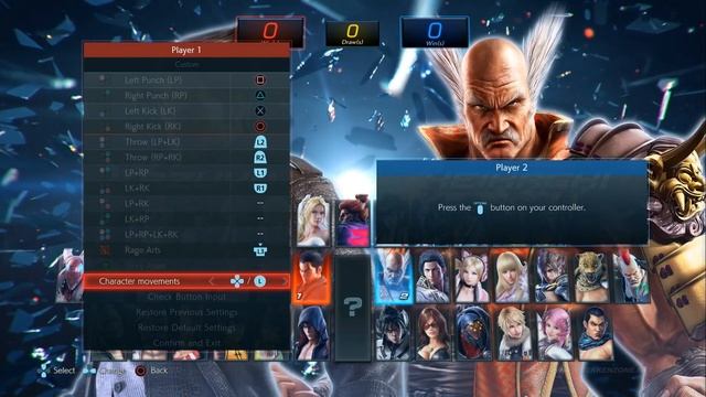 TEKKEN 7 - Controller Settings in Character Select Screen смотреть онлайн
