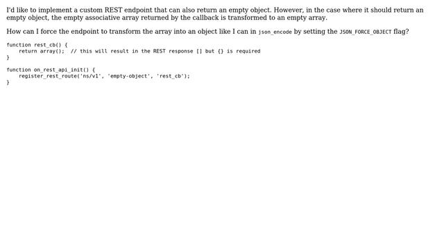 Wordpress: How to: Rest endpoint returning empty object? смотреть онлайн