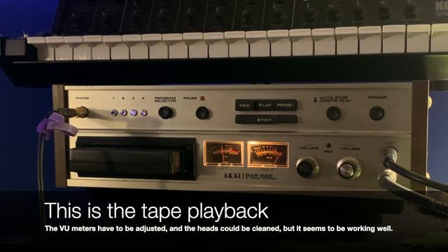 An expensive 8 track? Akai GXR-82D tape deck, recording a synth jam and sound check смотреть онлайн