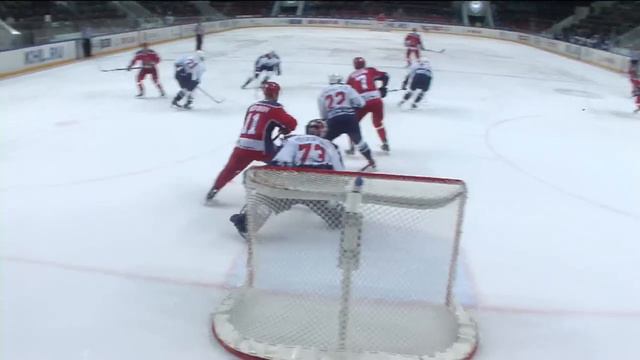 Проскуряков тащит бросок Ожиганова / Proskuryakov stretches to make pad save смотреть онлайн