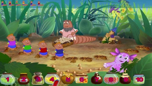 Лунтик игра математика с Корнеем Корнеичем, кормим червечков