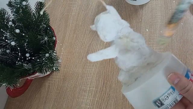 Светильник Снеговик из ваты своими руками смотреть онлайн