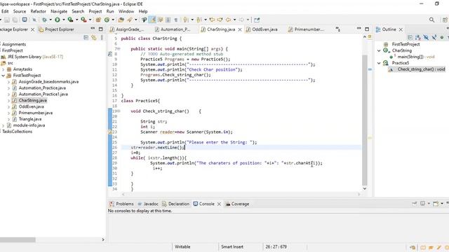 Char String Java Program explained by Dhakshana смотреть онлайн