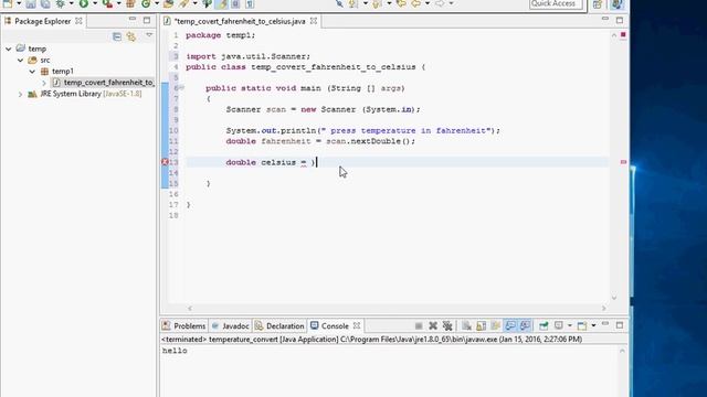 Java: Tutorial: Convert Temperature Fahrenheit to Celsius and Conversely смотреть онлайн