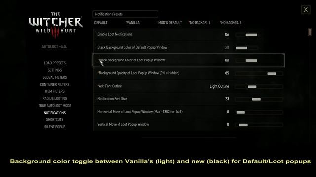 The Witcher 3: AutoLoot Advanced Settings (NEXT GEN, CLASSIC) смотреть онлайн