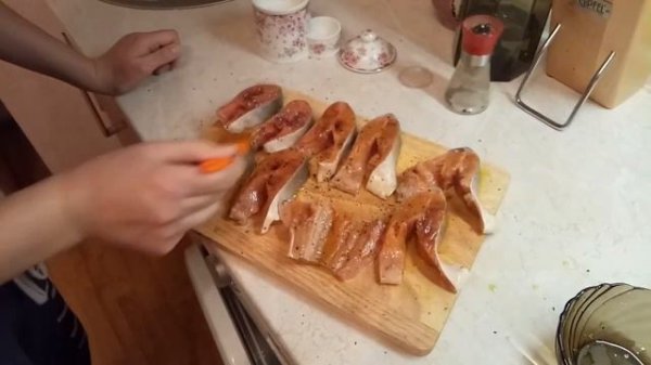 Жарим рыбу в аэрогриле