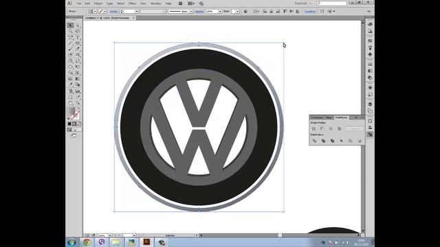 Adobe Illustrator cc tutorial (How to make WV logo) смотреть онлайн