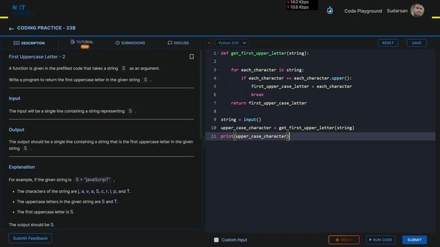 ccbp | Coding practice 23B | First Uppercase Latter - 2 смотреть онлайн