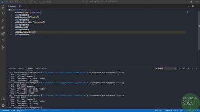 Las listas en python 3.8 || CURSO de Python 04 смотреть онлайн