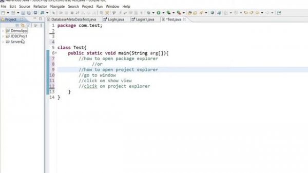 how to open Project Explorer Window Missing in Eclipse IDE _ project explorer in eclipse disappeared