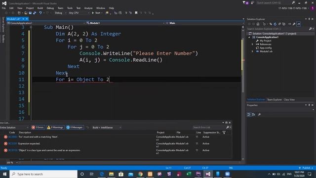 VB 2 Dimensional Array смотреть онлайн
