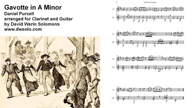Gavotte in A Minor by Daniel Purcell arranged for Clarinet and Guitar смотреть онлайн