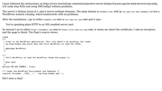 Blank page after installing ISPConfig3 смотреть онлайн