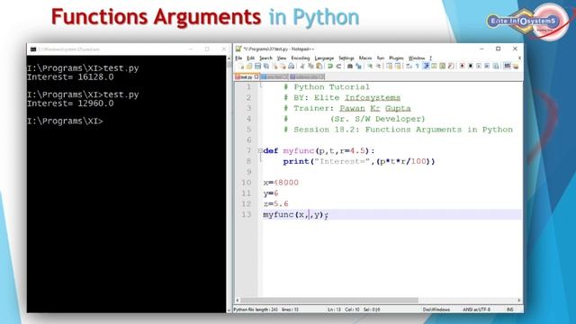 Session 18-2 Function Arguments in Python смотреть онлайн