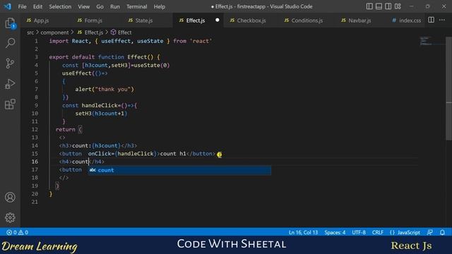 Understanding the useEffect Hook with Vite React and Create React App in hindi | React Tutorial #14 смотреть онлайн