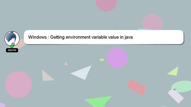 Windows : Getting environment variable value in java смотреть онлайн