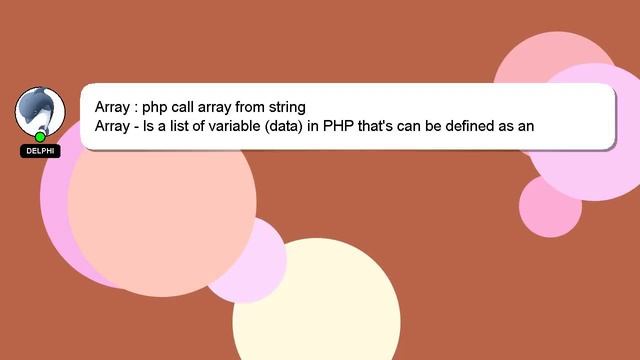 Array : php call array from string смотреть онлайн