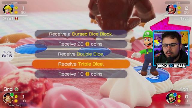 Peach's Birthday Cake! - Mario Party Superstars with Bricks 'O' Brian! смотреть онлайн
