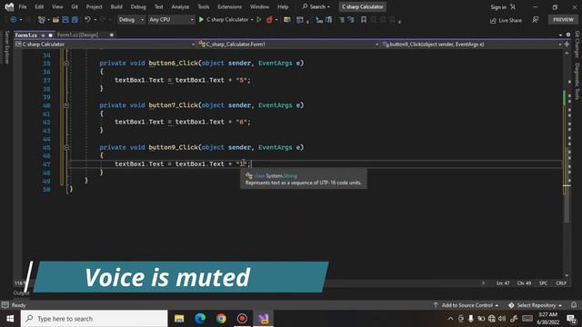 Visual C# Calculator 2022 | Windows Form Application | We Tech