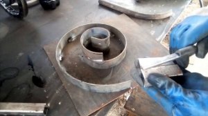 Самодельное лекало,кондуктор, шаблон, матрица,улитка  для холодной ковки профильной трубы 25х25