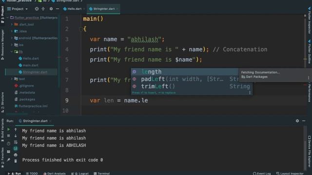 14 Concatenation And Interpolation in Dart | Flutter Developer Course смотреть онлайн